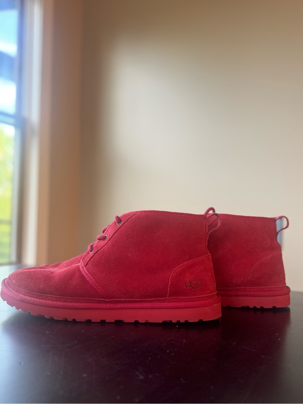 UGG Men’s Red Suede Chukka Boots - Bold Red